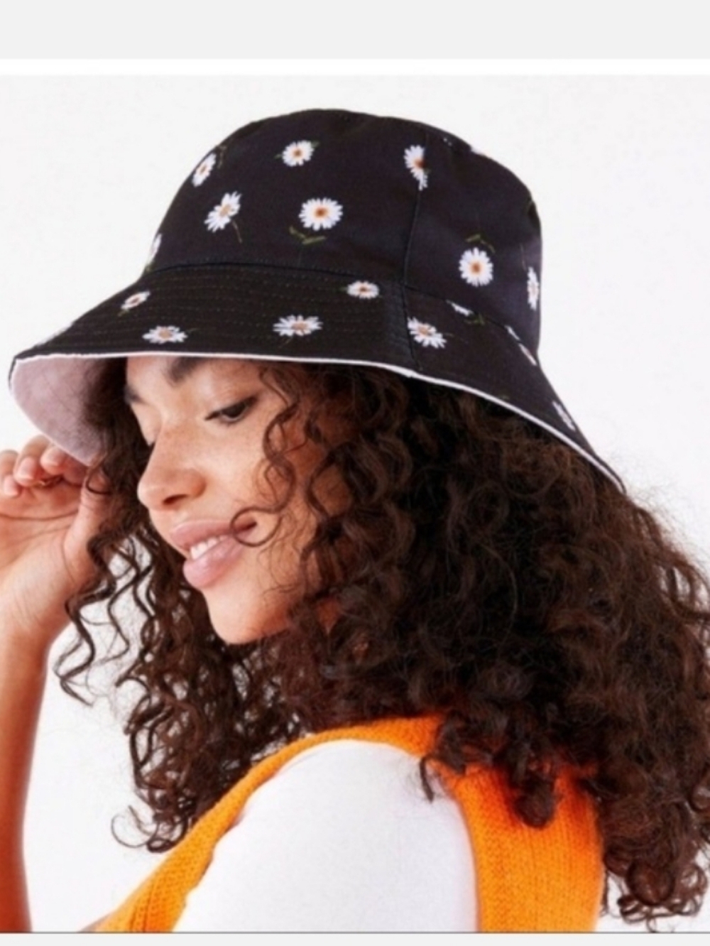Alice And Olivia Bucket Hat Daisy Print New With Tags